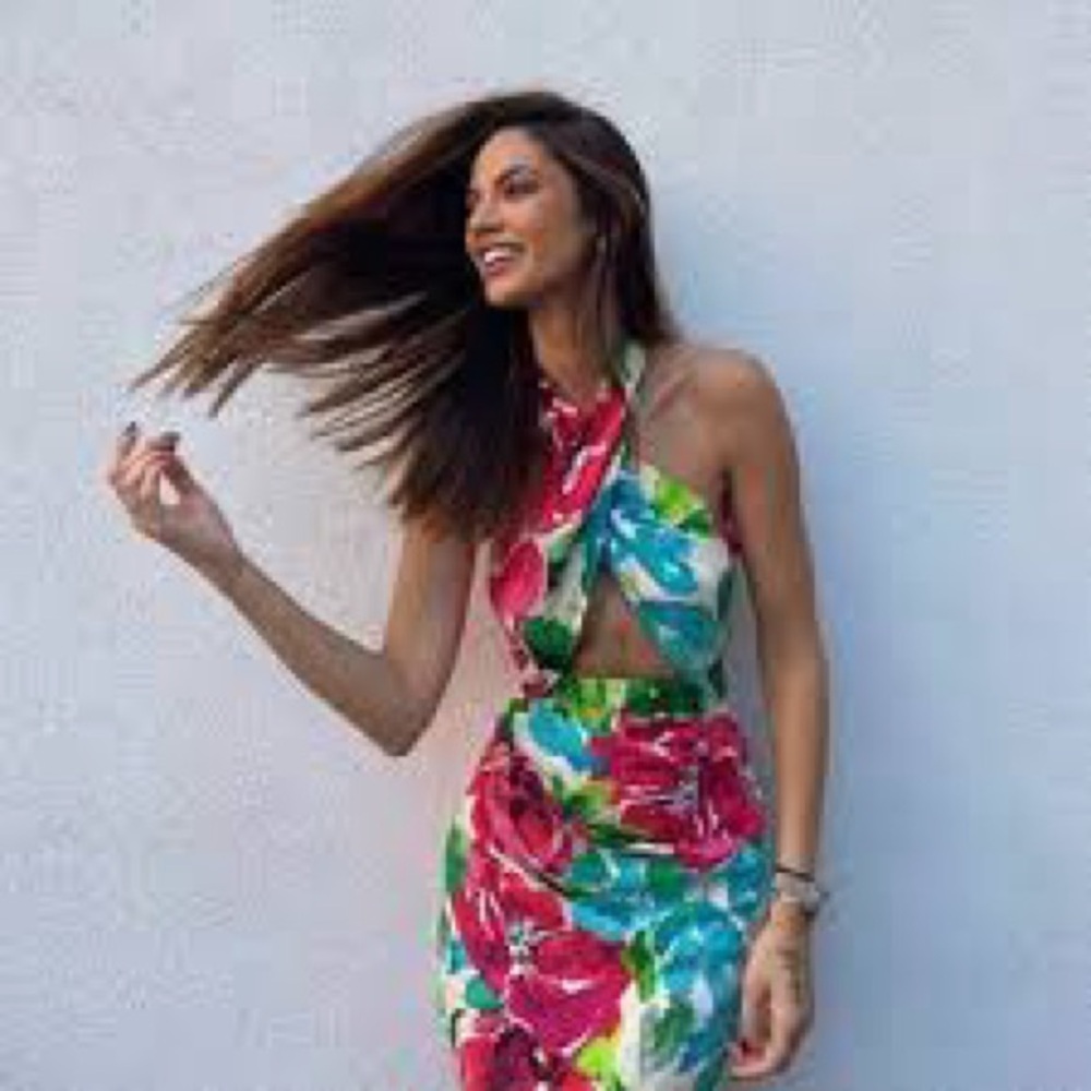 Zara Pink Floral Dress